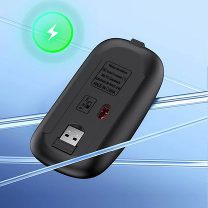 JOMAA Bluetooth&2.4G USB Keyboard and Mouse Set for Laptop Computer ipad Rechargeable Wireless Keyboard and Mouse Combo Slient