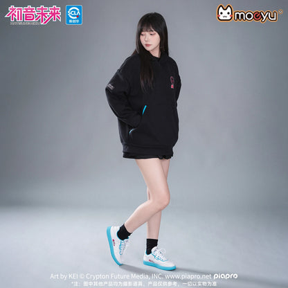 Moeyu Hatsune Miku Shoes for Women and Men Vocaloid Cosplay Anime Sneakers Tennis Lace-Up Sport Athletic Running Casual Shoes