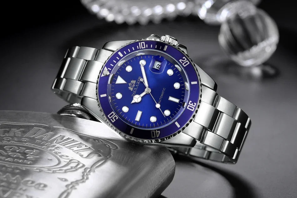 Automatic Mens Watch Mechanical Movement Stainless Steel Gold Silver Green Red Dial Date Strong Luminous Luxury Watches