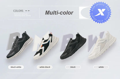 Xtep Sports Shoes Men’s Mesh Breathable Running Shoes, Winter Marathon Black White Men’s Sports Sneakers, Model 879119110110