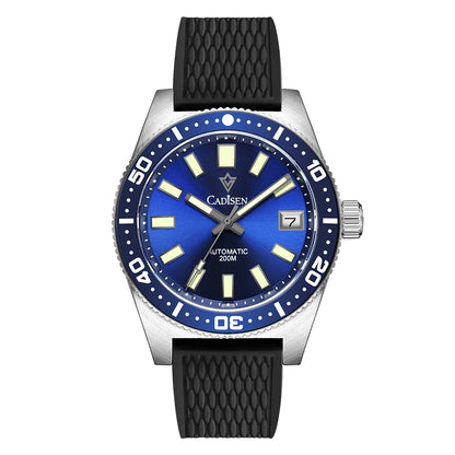 CADISEN New 38mm Diver Mens Watch Japan 8215 Automatic Mechanical Sapphire Glass Date Luminous 100M Waterproof Wrist watch Men
