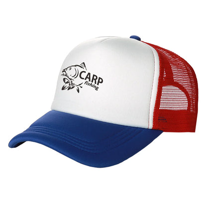 Carp Fish Trucker Caps Men Funny Fishing Printing Hat Baseball Cap Cool Summer Unisex Mesh Net Caps MZ-169