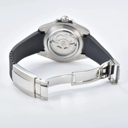DWAYNE CAMPBELL NH35 Men's Mechanical Watch Waterproof Rubber Band Luminous Sapphire Glass Sport Watch