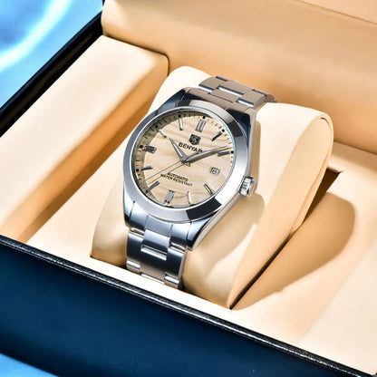 BENYAR best seller 40MM Luxury Mechanical Automatic Watch 316L Stainless Steel Waterproof Calendar Fashion SimpleWatches for Men