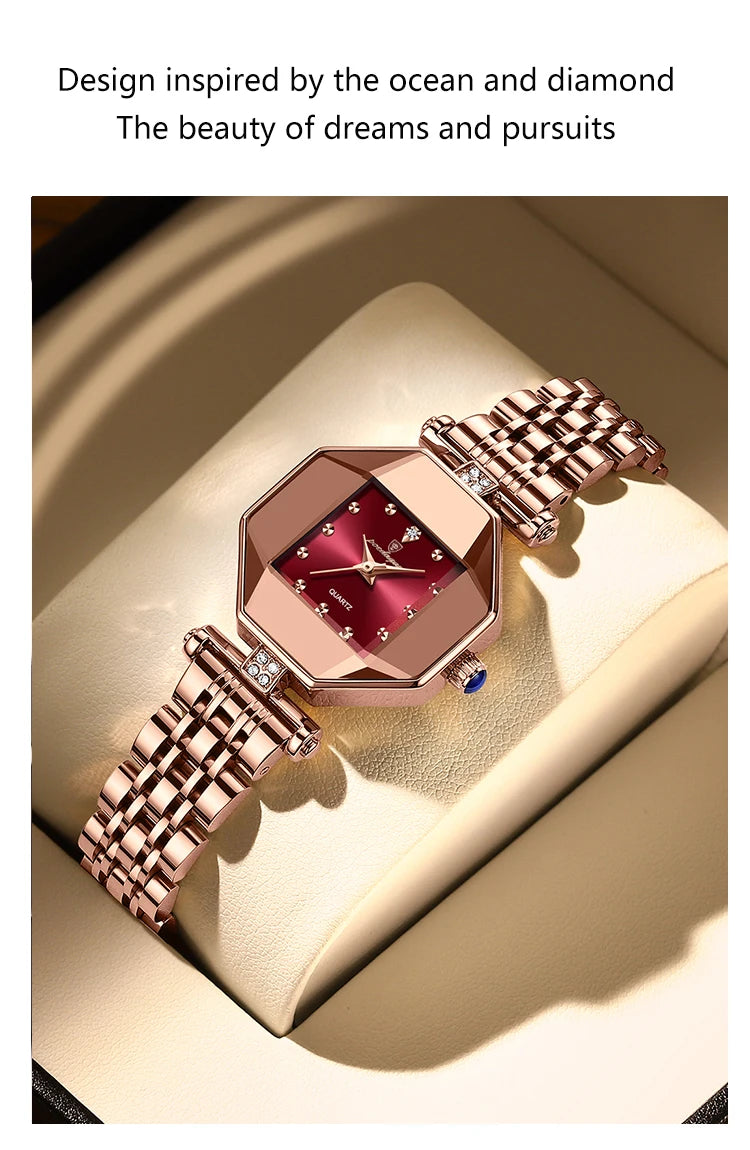 POEDAGAR Luxury Brand Women Watch Stainless Stain Waterproof Quartz Watches For Woman Fashion Simple Rose Gold Ladies Watch Gift