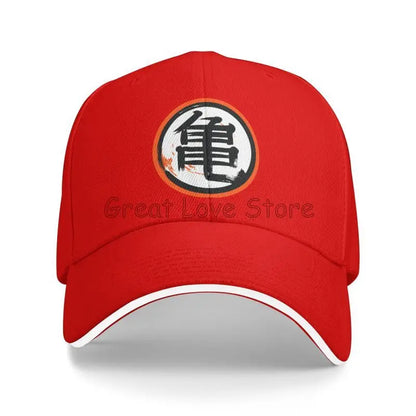 DBZ Kanji Print Baseball Cap Men Adjustable Sun Hat Luxury Trucker Sandwich Cap Women Casual Snapback Bucket Caps Golf Hats