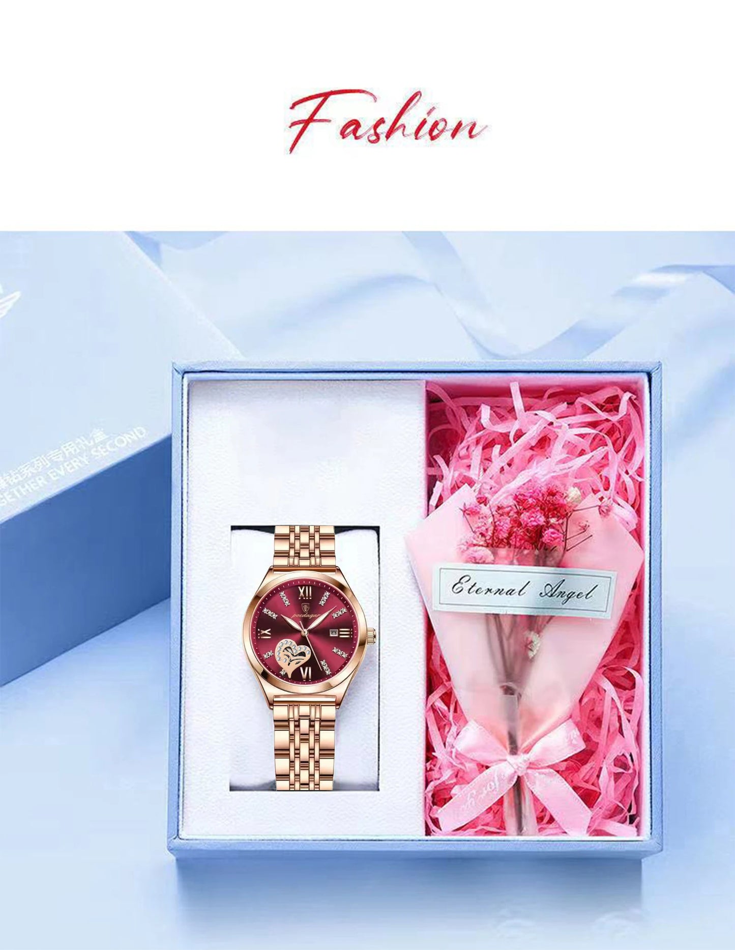 POEDAGAR Top Luxury Woman Watches Waterproof Luminous Date Stainless Steel Women's Quartz Wristwatch Elegant Dress Ladies Watch
