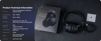 SIMGOT EP5 kabelgebundene Hochleistungs-Kopfhörer mit dynamischem 50mm-Treiber – HiFi-Gaming-Headset, niedrige Impedanz, hohe Empfindlichkeit, 7.1 Surround Sound
