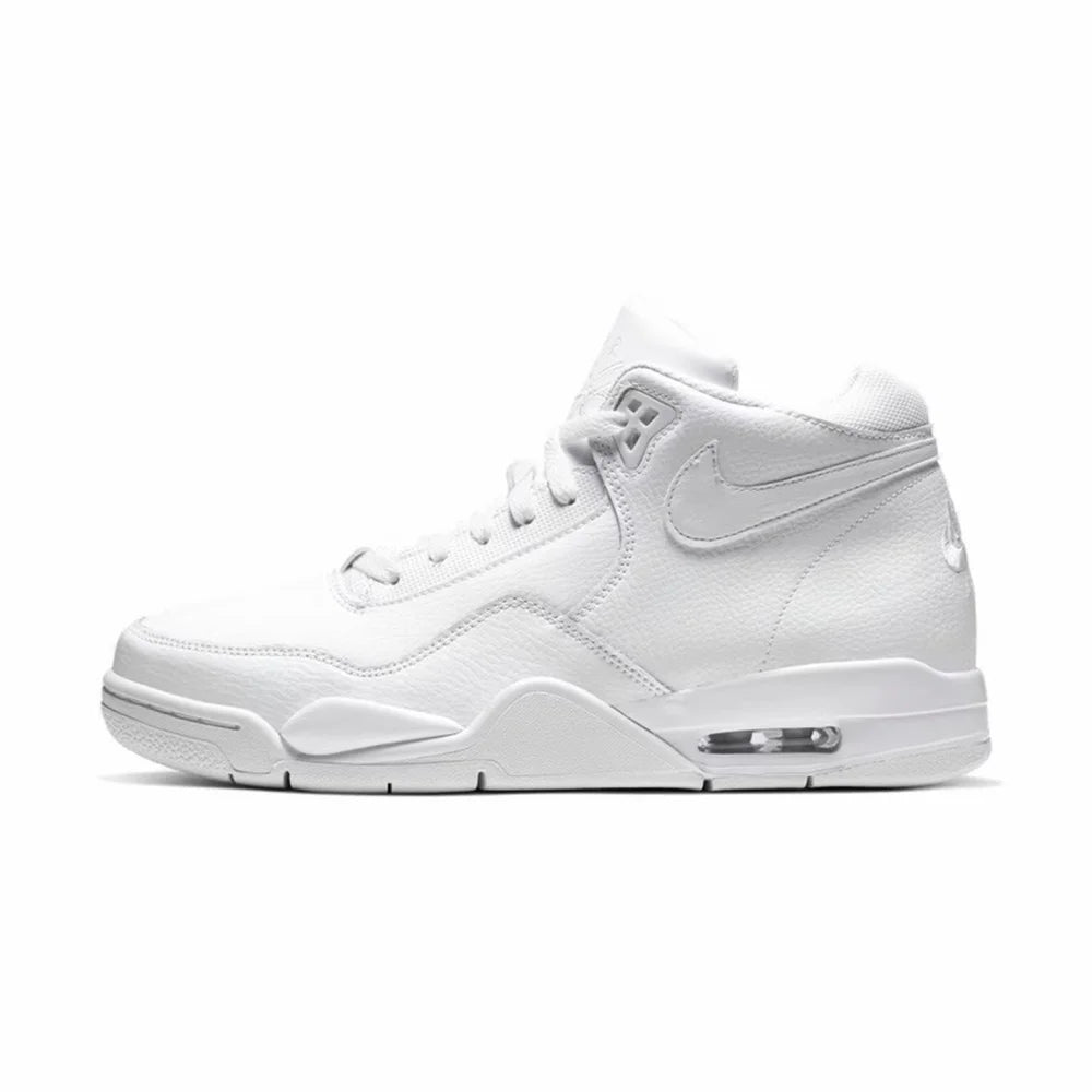 Nike Flight Legacy – Bequeme und vielseitige Retro-Basketballschuhe im Mid-Top-Stil für Herren, Weiß/Blau, BQ4212-103
