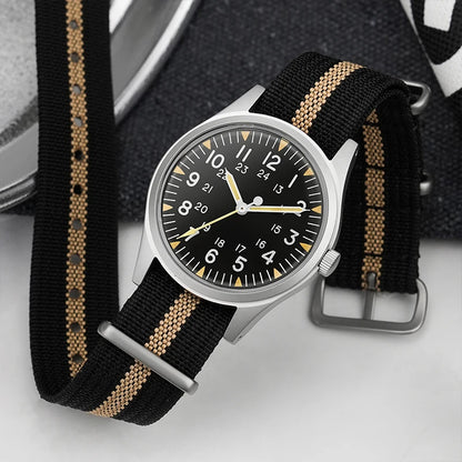 Militado ML07 Quartz Watches VH31/Miyota 2035 Movement Domed Sapphire Crystal Military Watch 100m Waterproof Luminous Mens Watch