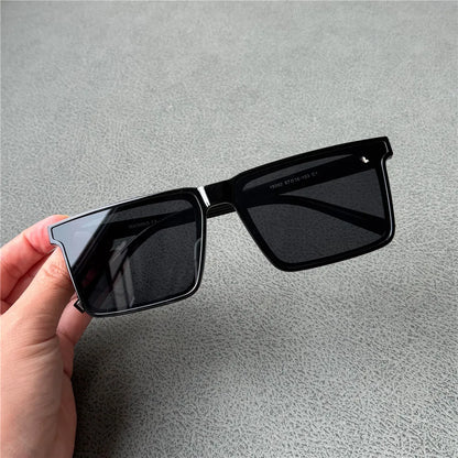 Vazrobe 160 mm Ochelari de soare supradimensionați pentru bărbați, polarizați, negri, unisex, cu ramă mare și groasă, mărime XXL