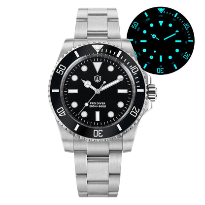 Watchdives WD1680Q V2 Men Watch VH31 Sweep Second Quartz Movement AR Sapphire Luminous BGW9 20Bar Waterproof Steel Wristwatches