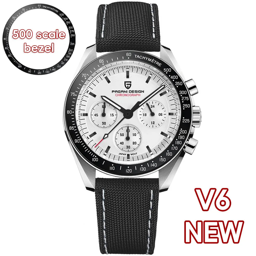 PAGANI DESIGN 2026 New Mens Watches Panda Moon Watch Luxury Quartz Watch For Men Automatic Date Sport Chronograph Wristwatch Men