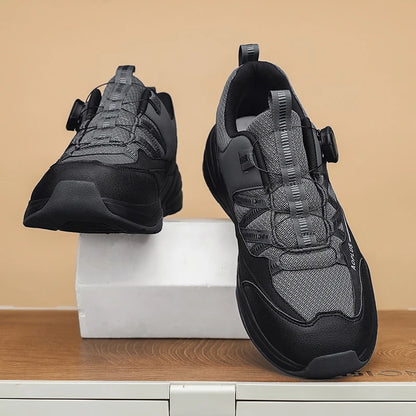 New Fashionable Hiking shoes, Comfortable and Breathable Men's Casual sports shoes, Outdoor walking shoes, black and Gray colors