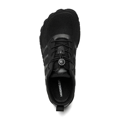 HOBIBEAR Wide Toe Barefoot Sneakers, Unisex Non-Slip Outdoor Athletic Shoes with Elastic Band, Beach Sneakers