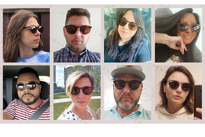 Ochelari de soare LM Retro rotunzi pentru femei și bărbați, ultralegeri, din TR90, polarizați, unisex, pentru șofat, ochelari de soare vintage, UV400, Gafas De Sol