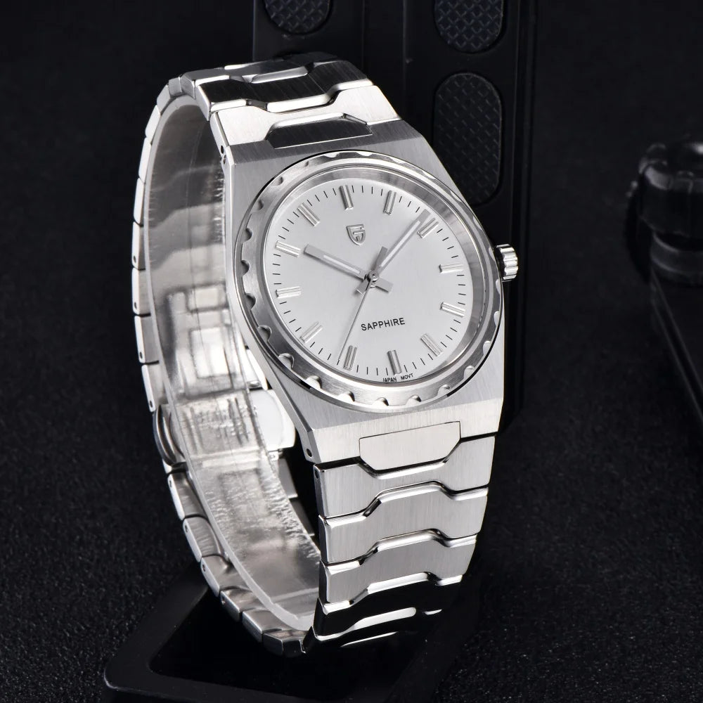 PAGANI DESIGN 2026 new ultra-thin 7mm quartz men's watch stainless steel sapphire 10Bar waterproof C3 upgrade V2 reloj hombre