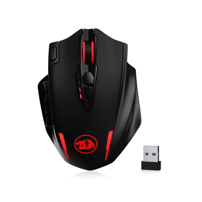 Redragon M913 Gaming 16000 DPI Wired 2.4Ghz Wireless RGB Optical Gamer Mouse 16 Programmable Buttons, Black/White Mouse