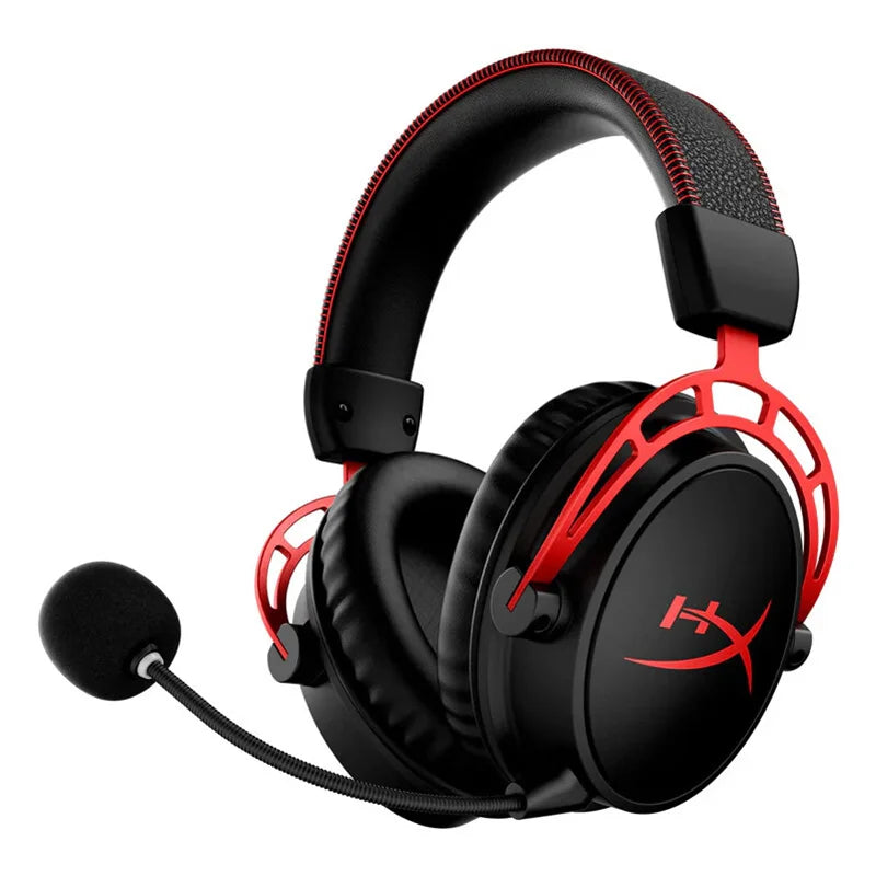 Original HyperX Cloud Alpha Wireless Gaming Hedsets Detachable Mic Dual Chamber Drivers On-Earcup Controls 300hr Playtime
