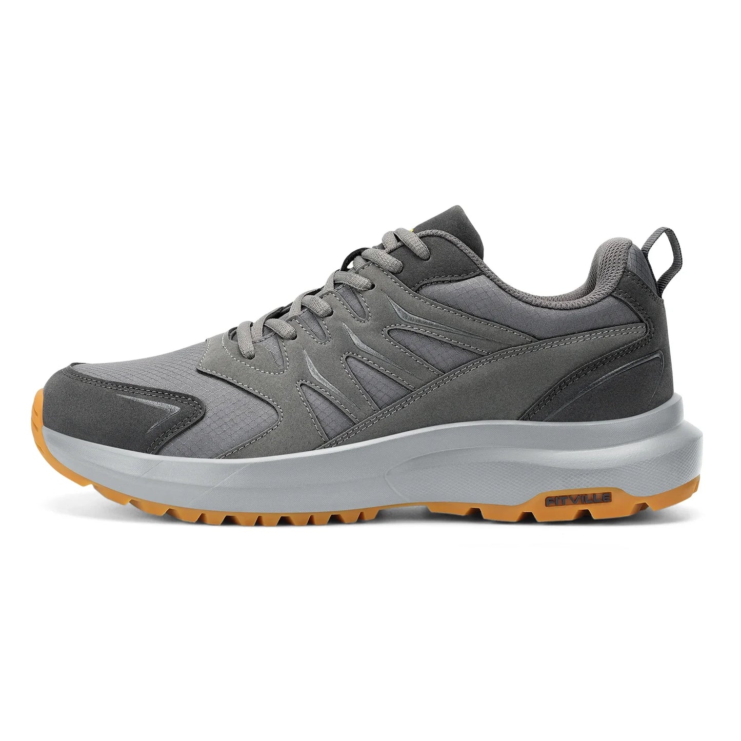 FitVille Extra Wide Sneakers For Men Hiking Walking Shoes Wide Toe Box Lightweight Running Shoe For Flat Feet With Arch Support