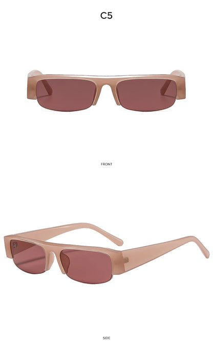 ochelari de soare vintage, mici, dreptunghiulari, cu jumătate de ramă, negri, cu lentile în degrade leopard, pentru femei, ochelari de soare la modă pentru condus
