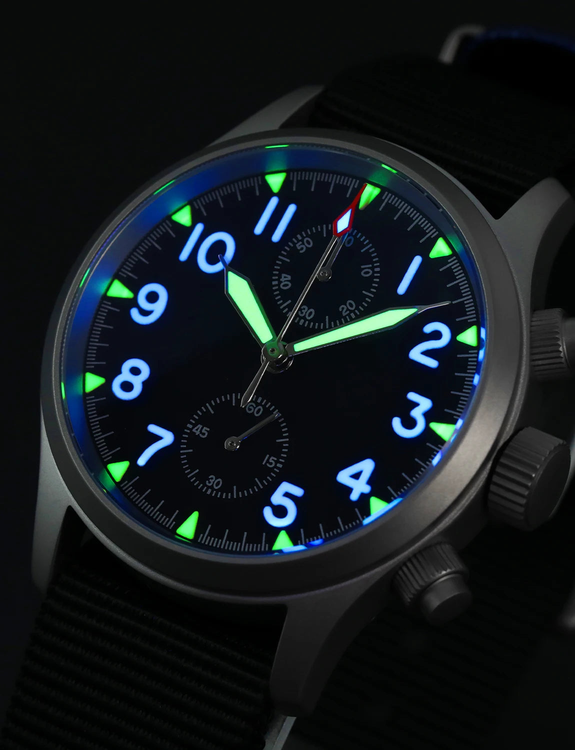 Militado ML1868 Watch VK61 Quartz Movement 100m Waterproof Watches Men Stainless Steel Chronograph Sapphire Crystal Wristwatch