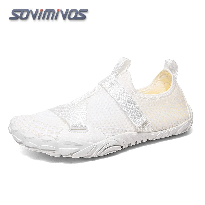 Water Shoes for Men Barefoot Beach Shoes Breathable Sport Shoes Quick Dry River White Sea Aqua Sneakers Soft Beach Sneakers