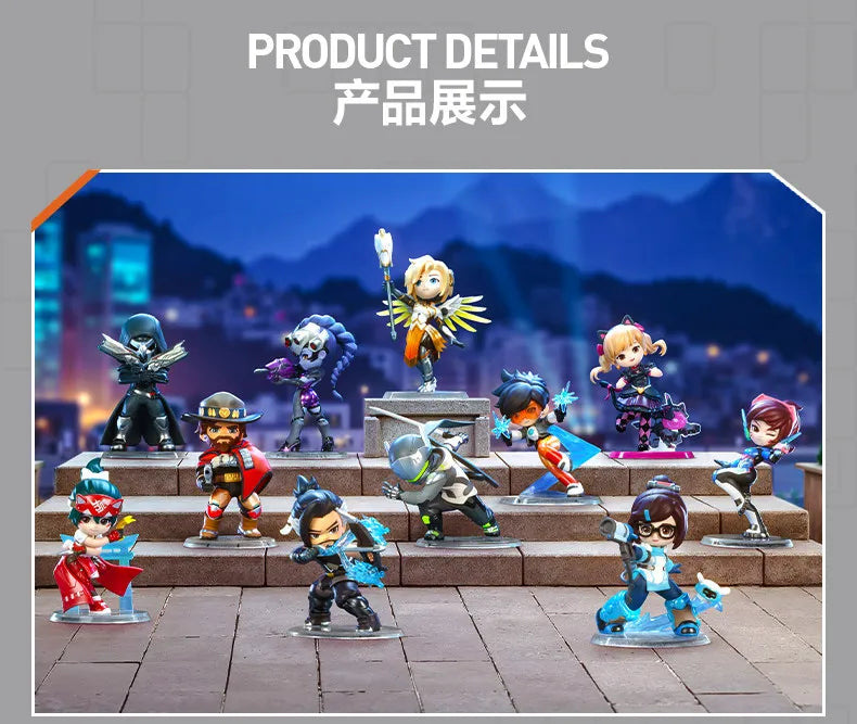 POP MART Overwatch Play of The Game Series Blind Box Mystery Box – urocze zabawki, ozdoby, figurki, dekoracje do domu, modele na biurko i lalki