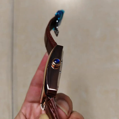 Relógio automático de luxo para homem – Relógio de pulso mecânico, modelo elegante de uma grande marca, caixa quadrada em aço inoxidável, estanque – CARLTINY