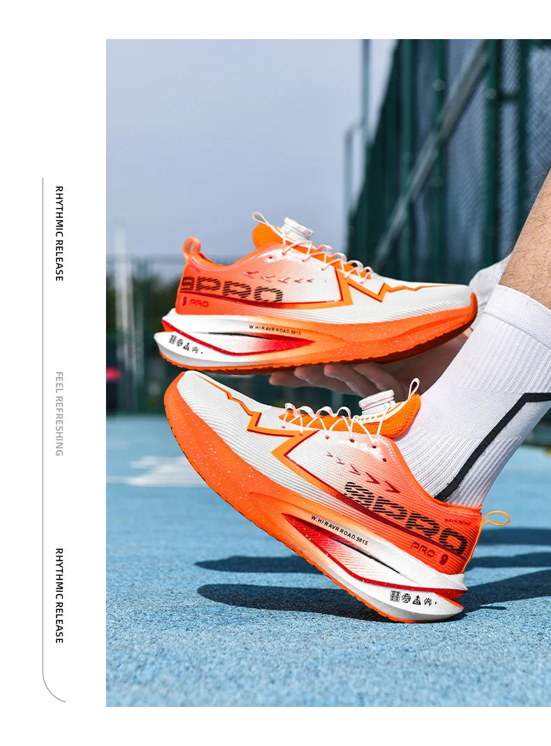 Men’s Running Shoes Carbon Board Specialty Sports Breathable Lightweight Women’s Comfortable Athletic Non-Skid Marathon Sneakers