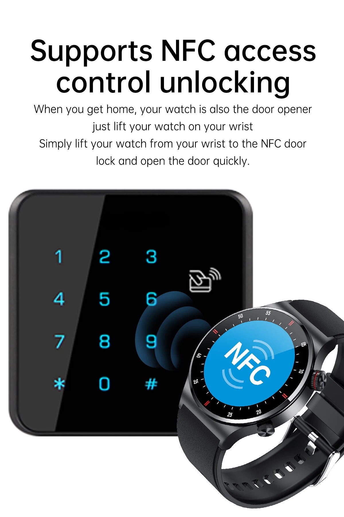 Luxury QW33 Smart Watches Men NFC Wireless Call Fitness Waterproof Sports Wrist Intelligent Smartwatches for Women Android 2026