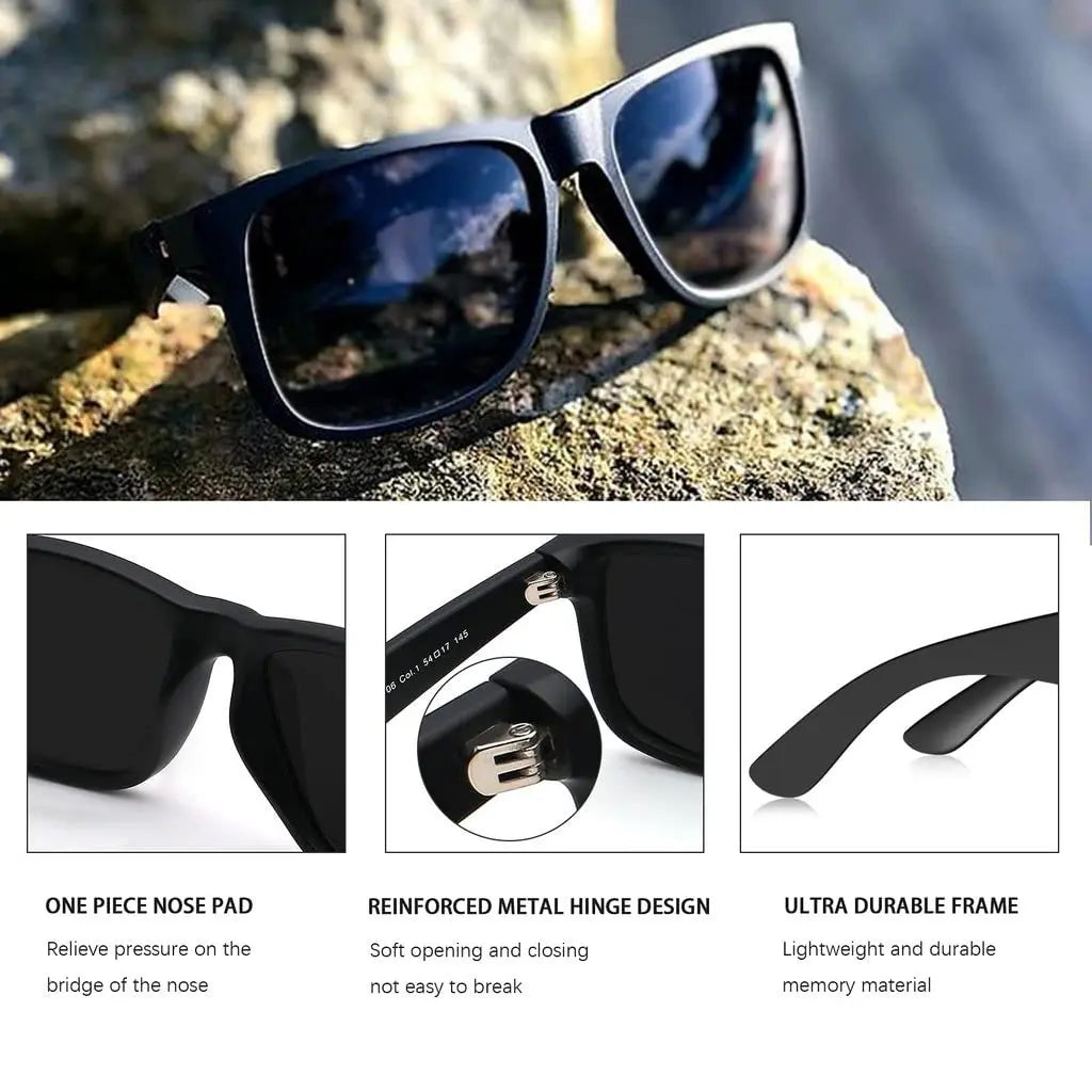 Ochelari de soare polarizați JULI pentru bărbați și femei, ochelari de soare dreptunghiulari, pentru condus, alergat și pescuit, ochelari pentru bărbați, UV400 8806