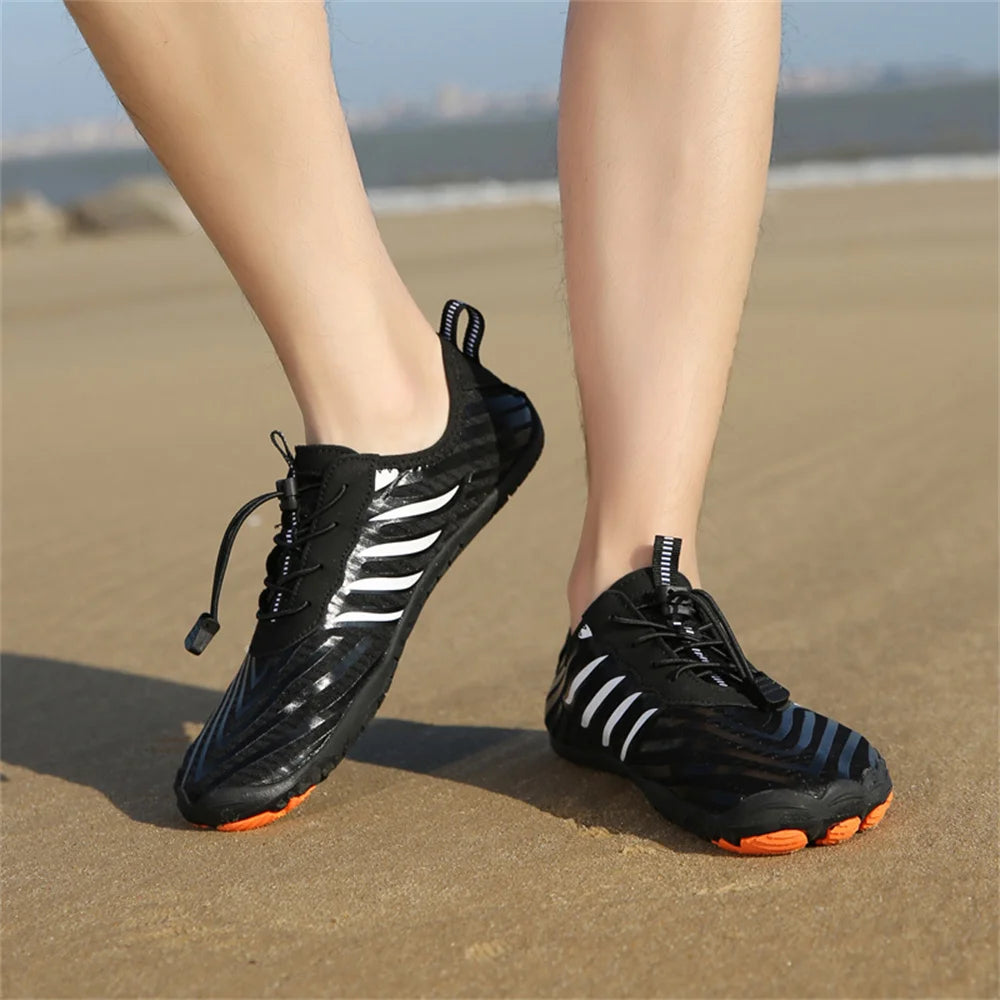 Sapatos Aquáticos Unissexo de Secagem Rápida para Homem e Mulher, Coloridos, para Praia, Natação, Surf e Beira-Mar, Ténis Aquáticos para Casal, Descalços, para Caminhada em Riachos