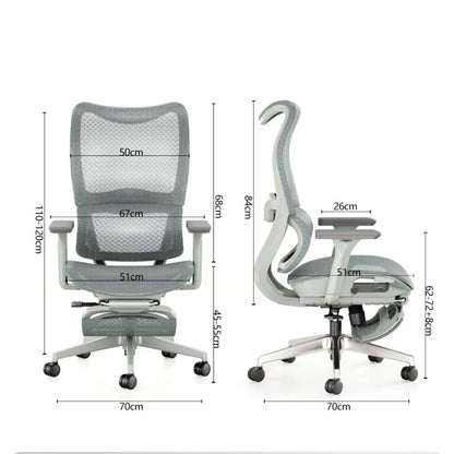 Chaise de bureau ergonomique pour l'e-sport, confortable pour la maison et le bureau, avec dossier, silencieuse et à roulettes, idéale pour le gaming