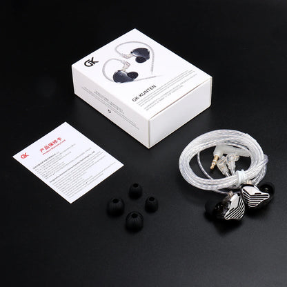 Kz Gk Kunten 1DD Dynamic Drive Earphone Hifi IEMs in ear Earbuds 2pin Detachable Cable Metal Gamer Audiophile headset
