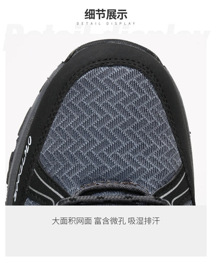 Sapatos de caminhada de marca para homem em malha respirável, calçado de viagem outdoor impermeável para caça e pesca, sapatos desportivos de montanha, todo-o-terreno e equitação