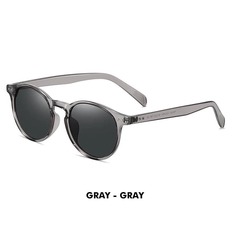 Ochelari de soare LM Retro rotunzi pentru femei și bărbați, ultralegeri, din TR90, polarizați, unisex, pentru șofat, ochelari de soare vintage, UV400, Gafas De Sol