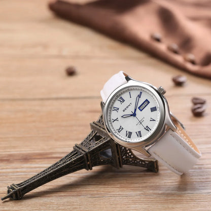 BERNY Automatic Watches for Men Sapphire Luminous Hands Day Calendar Dress Luxury Mechanical Watch 5ATM Vintage-Style Wristwatch