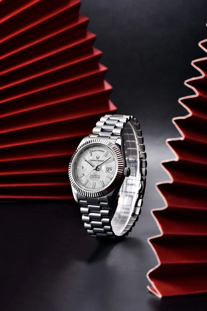 Moška ura PAGANI DESIGN DD40 – model iz rožnatega zlata, luksuzna mehanska zapestna ura, avtomatski mehanizem, safirno steklo z antirefleksno obdelavo, vodotesna