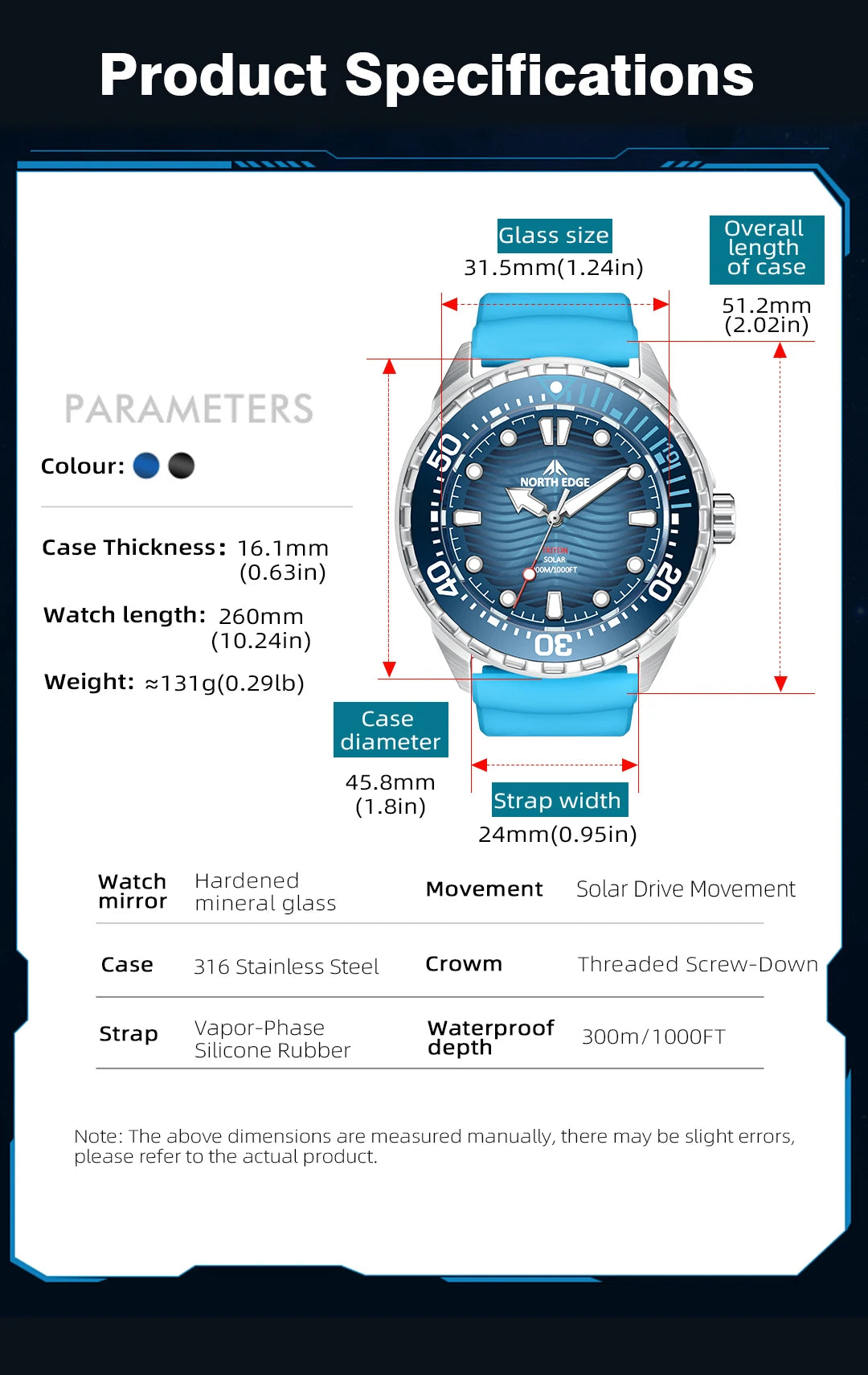 NORTH EDGE 2025 New TRITON Solar Powered Dive Watch Men Luxury Quartz Watches For Men 316L Stainless Steel Case Waterproof 300M