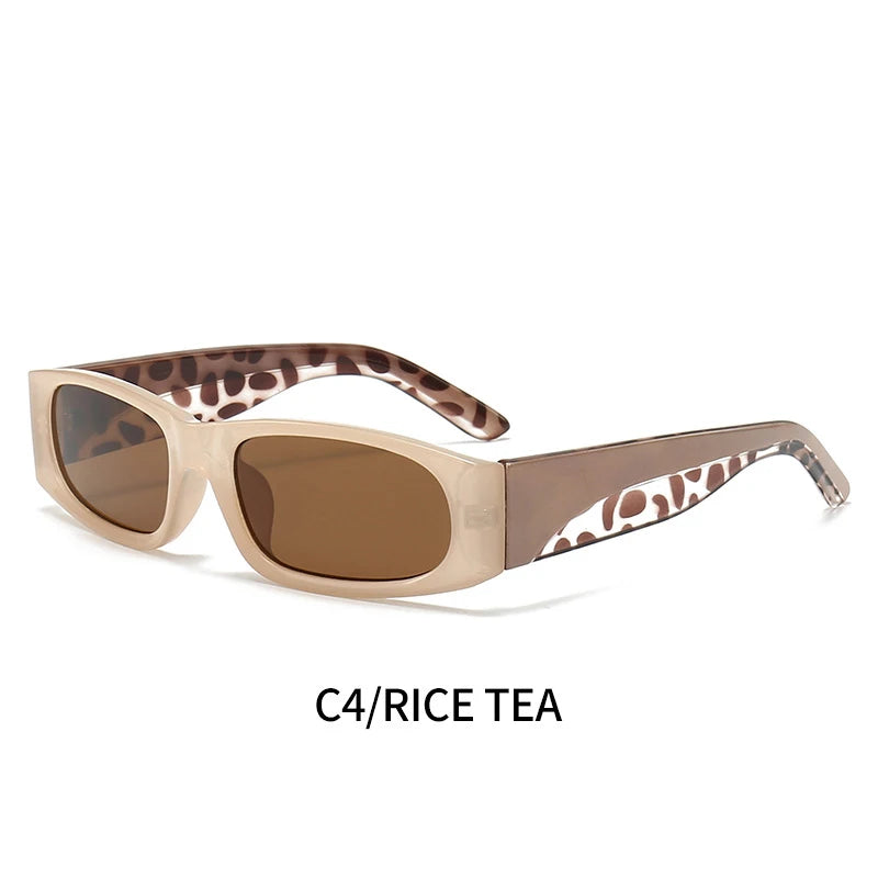 Ochelari de soare negri cu ramă îngustă în stil hip-hop, ochelari de soare retro pentru bărbați, de culoare portocaliu, UV400