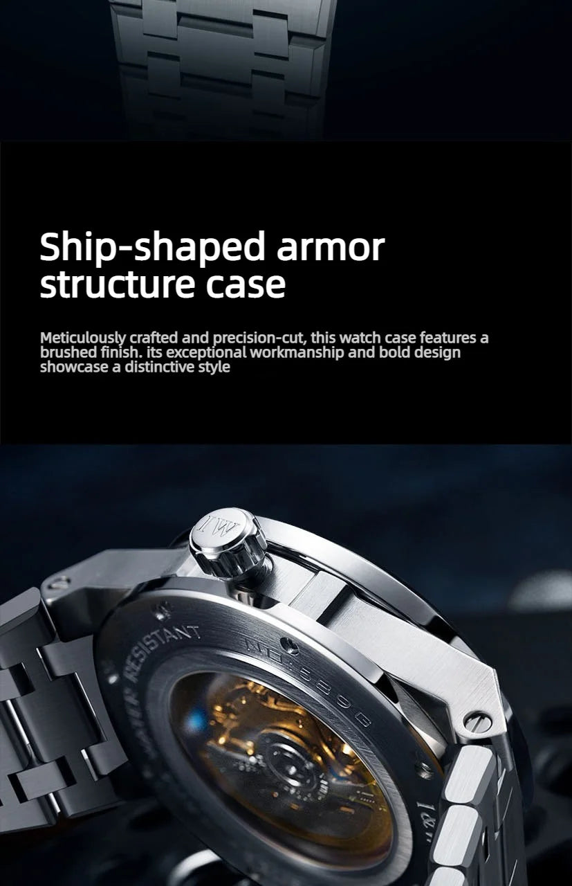 Carnival Brand IW High-End Series Luxury Sapphire Mechanical Watch Men 50M Waterproof Imported Movement Automatic Watches Mens