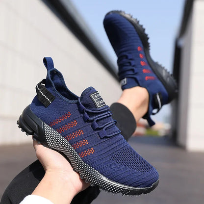Sapatilhas casuais para homem em malha, leves, respiráveis, com sola macia, estilo running, slip-on, flats e loafers, calçado de treino Zapatos Hombre