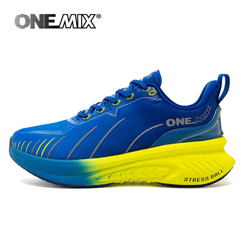 Zapatillas de running ONEMIX con nueva amortiguación para hombre, aptas para corredores de peso elevado, deportivas con cordones para mujer, antideslizantes, de exterior, zapatillas atléticas masculinas