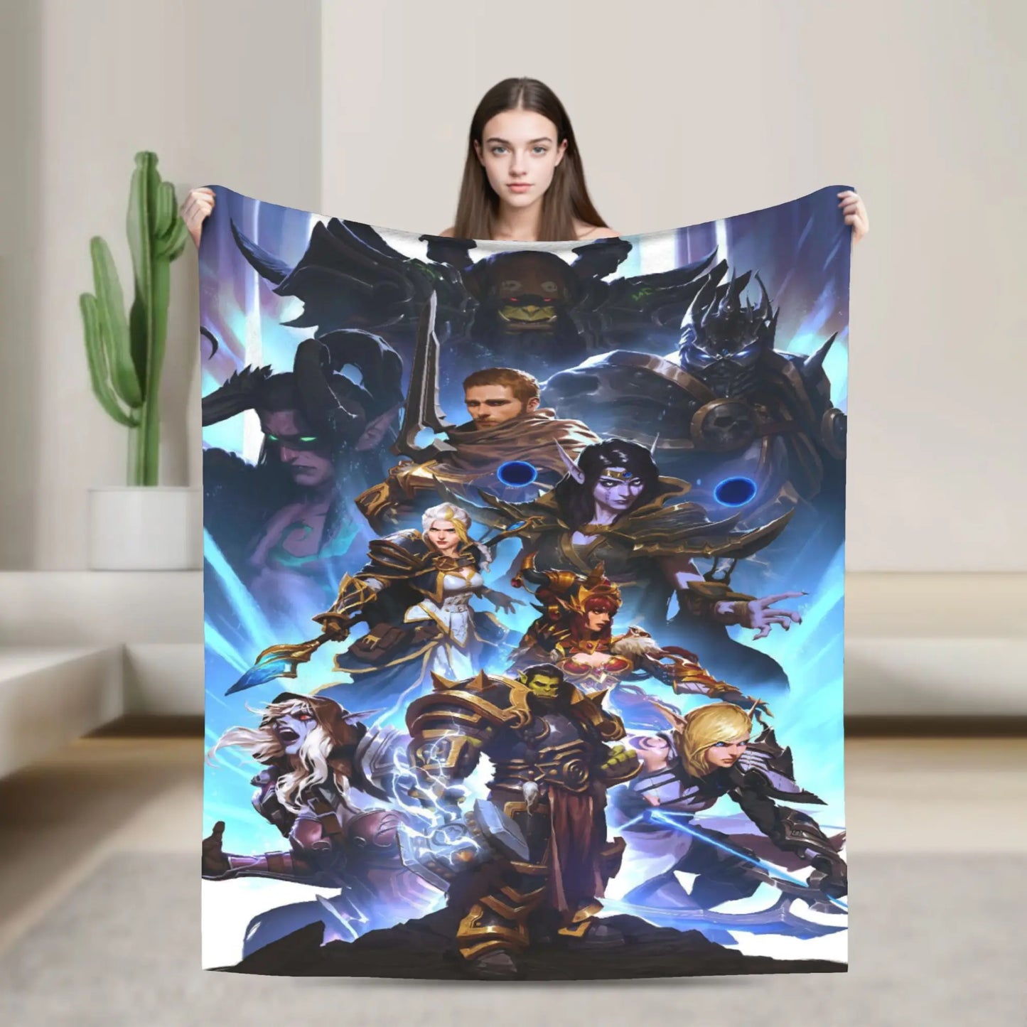 WOW World of Warcraft Flannel Blankets Winter  Soft Warm Throw Blanket for Children Outdoor Novelty Bedspread Sofa Bed Cover