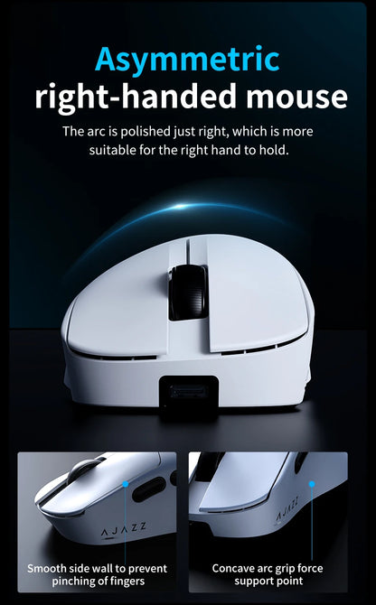 AJAZZ AJ179 V2 MAX Tri-mode Right-handed Mouse 56g Lightweight PAW3311 Sensor Huanuo Micro Switch Telink Microchip