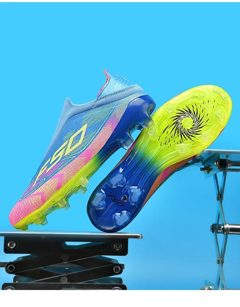 Nouvelles chaussures de football pour hommes, chaussures de match en extérieur, baskets de soccer, chaussures montantes de haute qualité, crampons antidérapants pour futsal et terrain synthétique, meilleures ventes