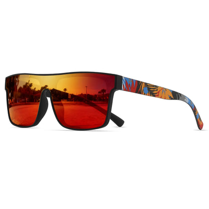 Ochelari de soare sport clasici, pătrați și la modă – brațe cu model, unisex, pentru ciclism, drumeții, călătorii – cadoul perfect