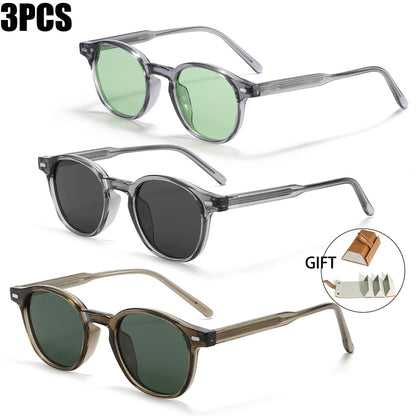 Ochelari de soare rotunzi polarizați Catside pentru bărbați, ramă TR, inserție centrală, brațe, set de ochelari de soare pentru femei, stil retro, pentru șofat, pescuit, punk, protecție UV400