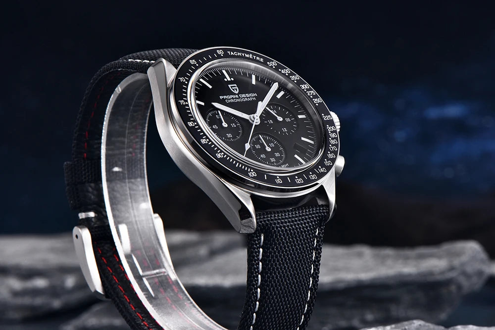 PAGANI DESIGN Moon Men's Watches Gold Luxury Quartz Watch Men Speed Sports Chronograph AR Sapphire Waterproof Luminous Man Gift